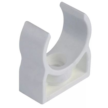 Acquaring Ø20mm PVC clip - Wit